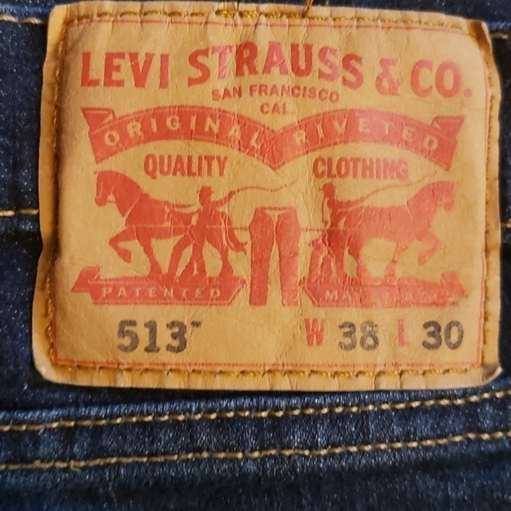 𝅺levi Strauss & Co. 513 Jean's W38 L30 - Picture 3 of 4